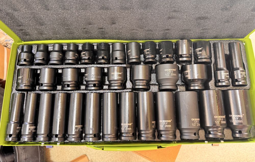 Set 35 Tubulare Pistol Impact 8-32 Negre Calitate