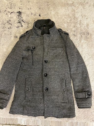 Мъжко палто FOREX Classic Wear – размер M, Тъмносив меланж