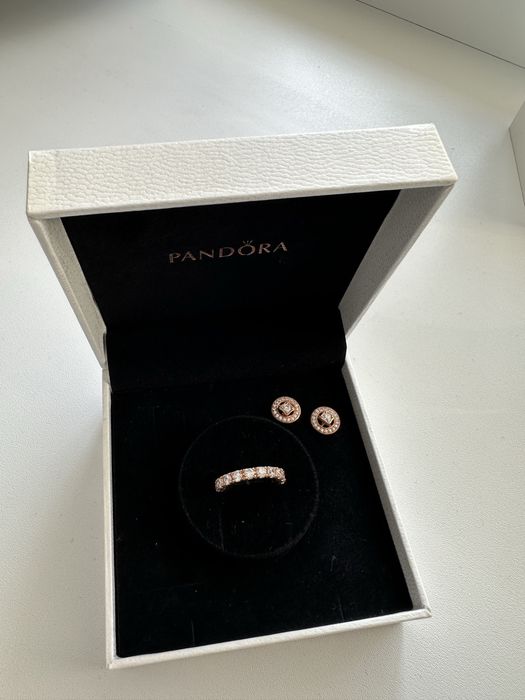 Продам серьги и кольцо Pandora