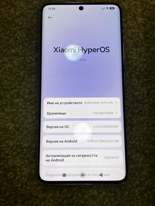 Redmi Note 14 pro 5g xiaomi 256gb 8+8 ram