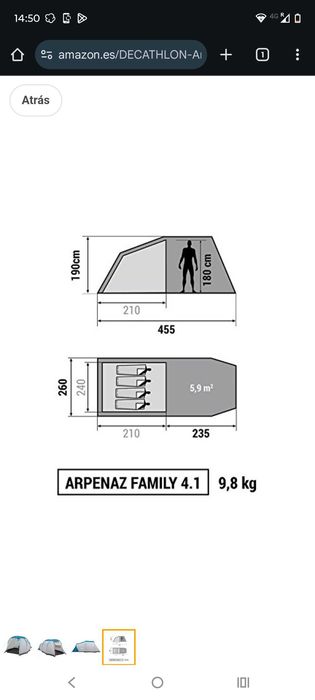 Палатка Декатлон Aprenaz 4.1