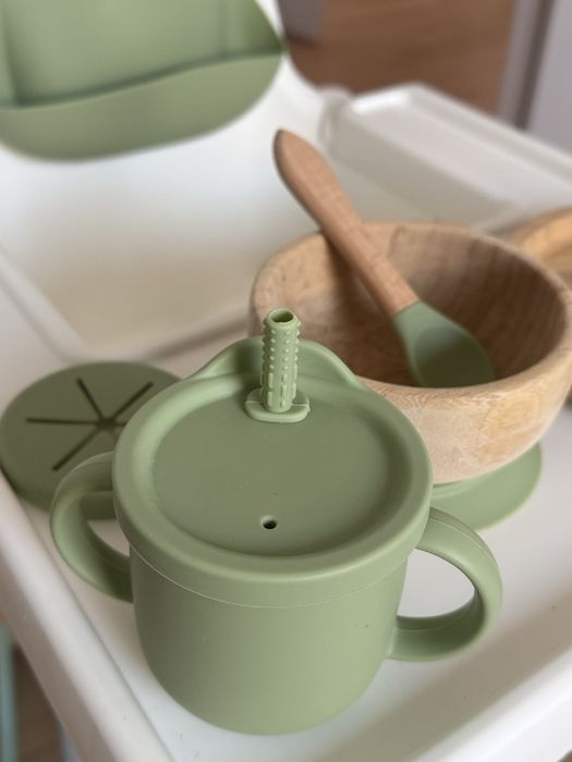 Бамбуков сет за хранене бебе