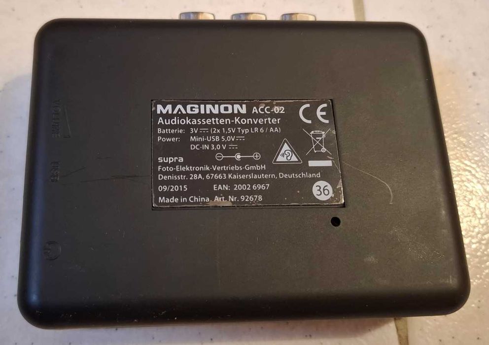 Convertor casetă în MP3, Casetofon portabil, Walkman, Maginon