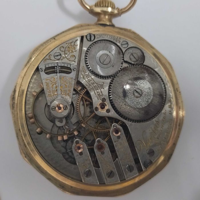 ELGIN Veritas Джобен часовник, позлатен, рядък, перфектен