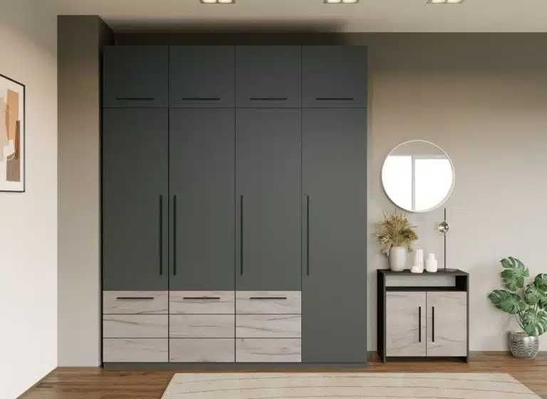 Set Mobila Dormitor Gri Noce C15 - Transport Gratuit in 4-10 zile