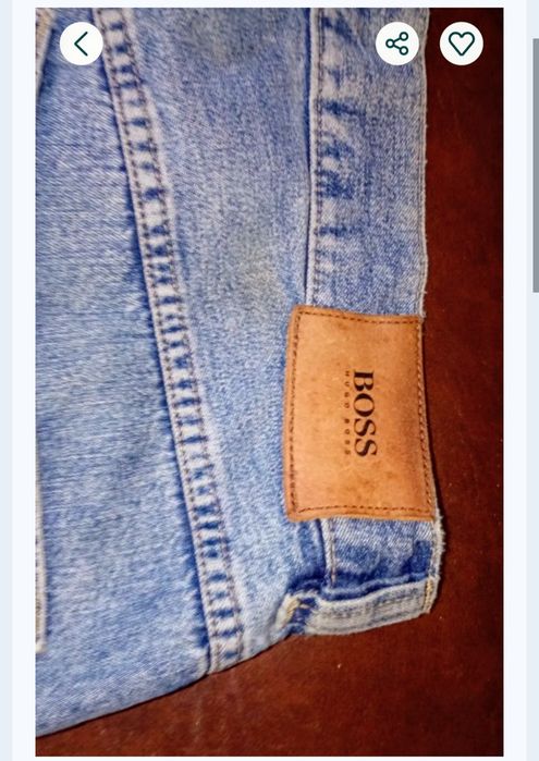 Pantaloni de blugi subțiri prespălării Hugo Boss