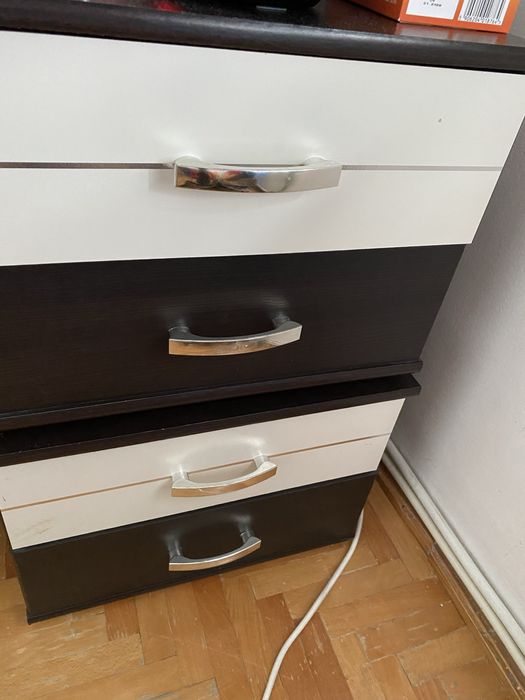 Corp cu cate 2 sertare, alb venghe