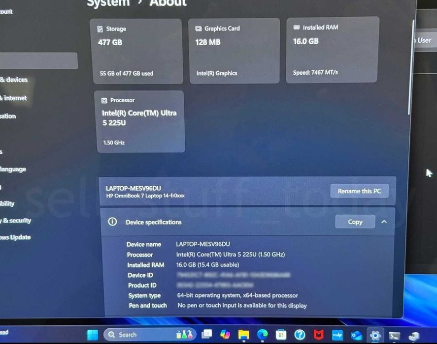 HP Omnibook 7 AI Intel Core Ultra 5 225U 16GB/512GB 2.8k 14"OLED 120Hz