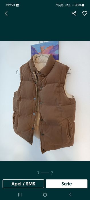 Vesta crew cu doua fete  puf