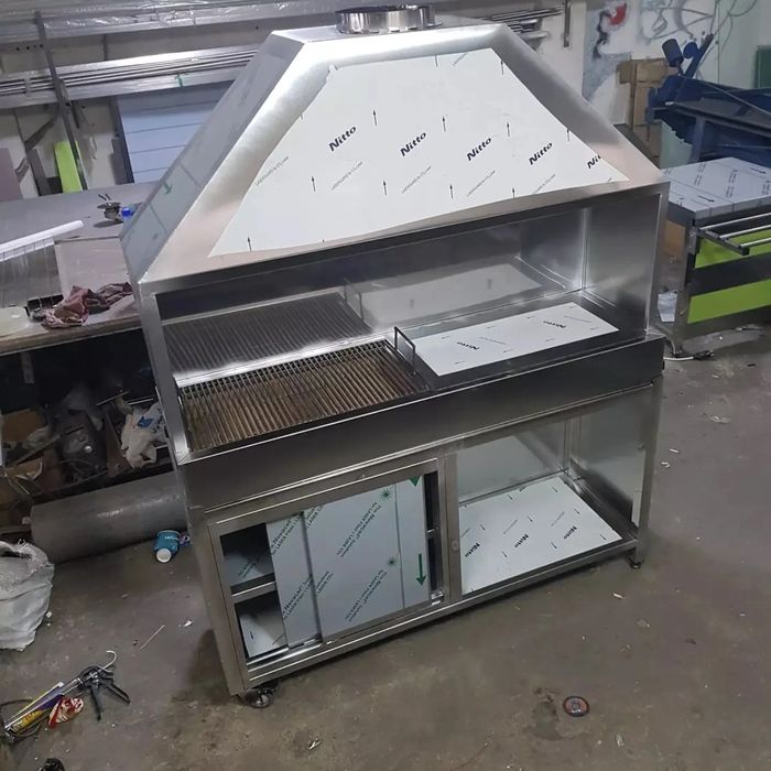 Gratar de inox alimentar cu hota