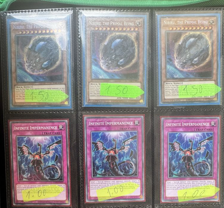 Yugioh singles.