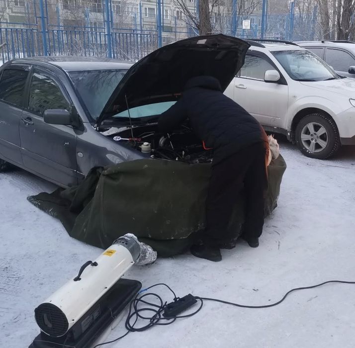 Отогрев машин Астана