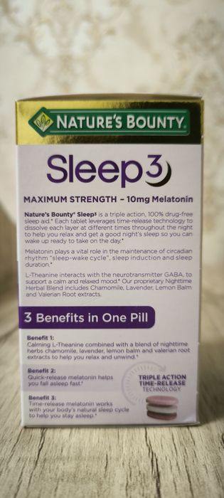 Sleep3 (10 mg Melatonin) — Uyqusizlikka qarshi 3 bosqichli yechim!
