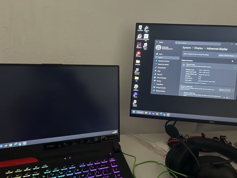 Laptop 15.6” gaming Asus Rog Strix G513IM - RTX 3060, ryzen 7, 16gb ram, 1tb ssd m2
