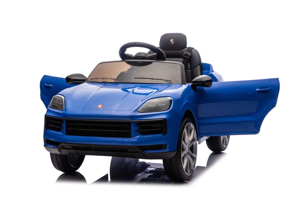 Masinuta electrica Porsche Cayenne 2x35W 12V scaun tapitat Blue