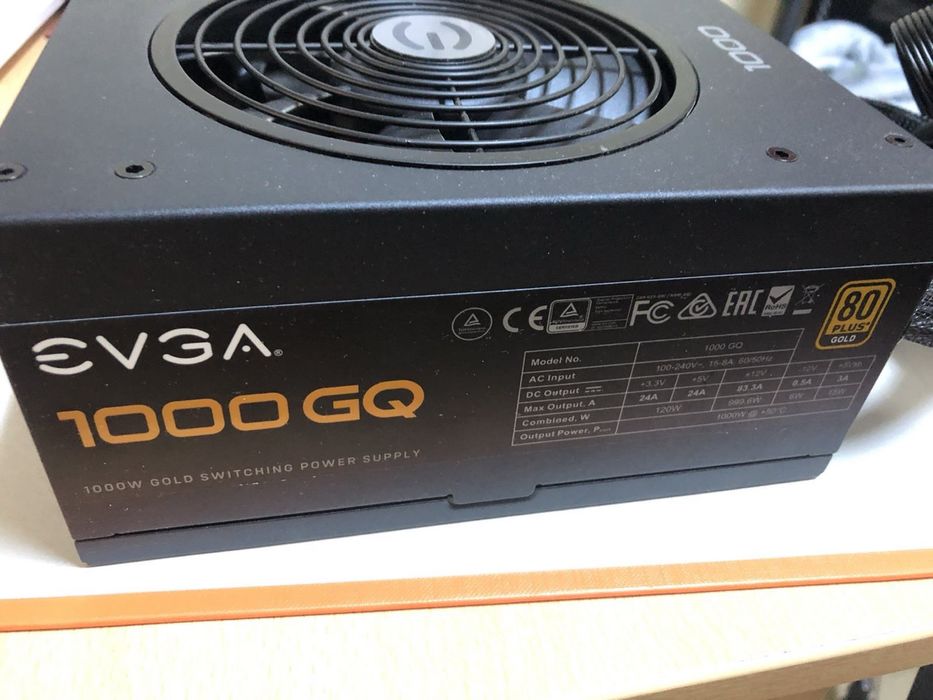 Захранване EVGA 1000 GQ, 80 Plus GOLD 1000 - 210-GQ-1000-V2