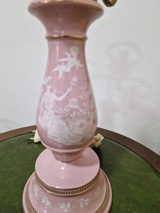 Set vintage italian – 2 veioze + candelabru ceramică pictata manual