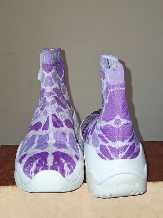 Sneakers Șosetă LoveLimited Edition -Moschino Noi – Mov/Lila – Mărimea