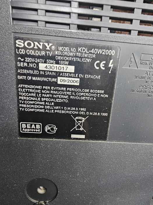 Телевизор Sony KDL-40W2000