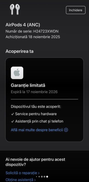 Casti AirPods 4 (ANC)