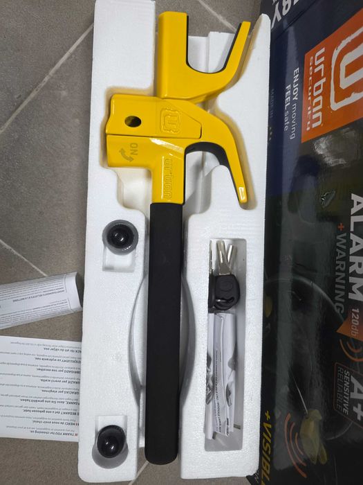 Urban Dispozitiv Antifurt Blocare Volan Auto cu Alarmă