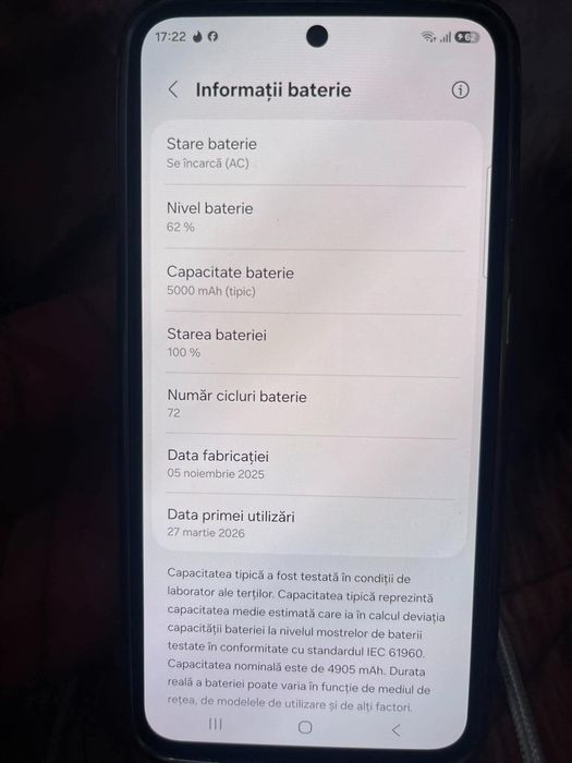 Samsung Galaxy A36 5G 128GB - Baterie 100% / 72 cicluri - Schimb cu trotinetă electrică
A36