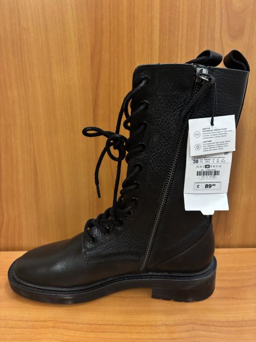 Кожени ботуши ZARA