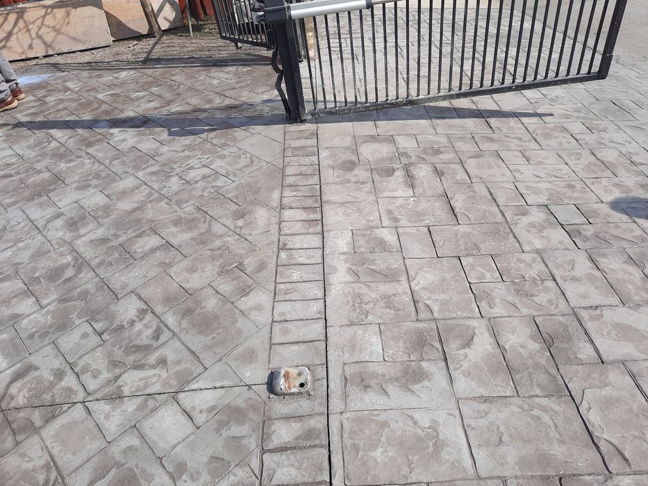 Beton amprentat elicopterizat tencuiala decorativa casa și gard pavele