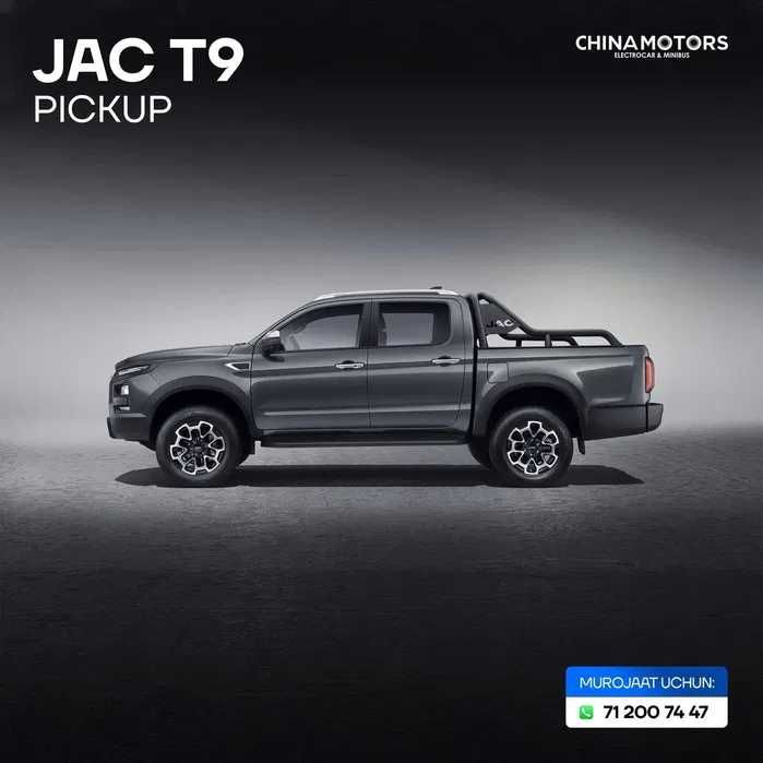 JAC T9 Picap Sotuvda tayyor