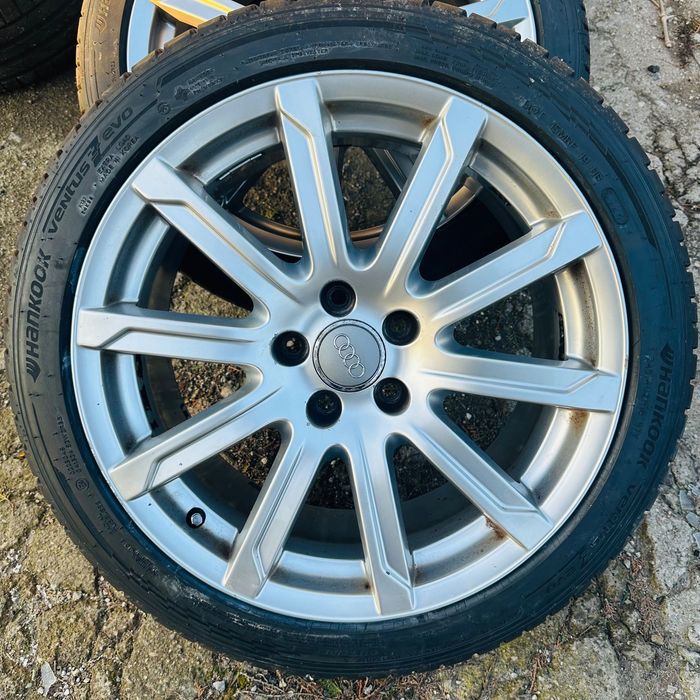 Джанти за Ауди А4 Б8 18 цола с чисто нови летни гуми HANKKOK