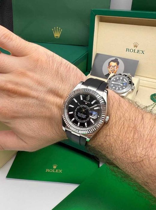 Rolex Sky-Dweller гума/сребро
