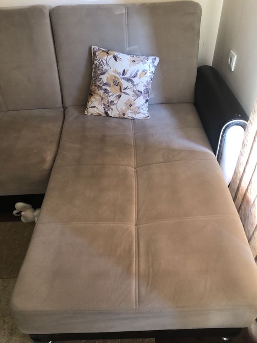 Холов ъглов диван с ракла и функция сън