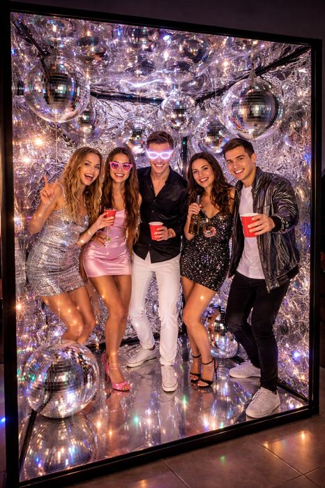 Cabina Foto Tip Oglindă + Decor Baloane pentru evenimentul tau