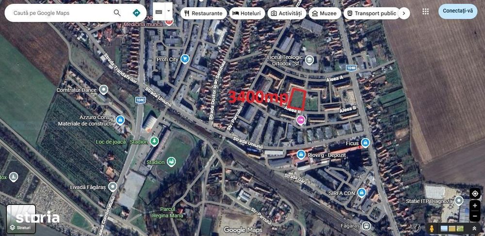 Fagaras, teren 3400mp intre blocuri pe str. Negoiu, toate utilitatile