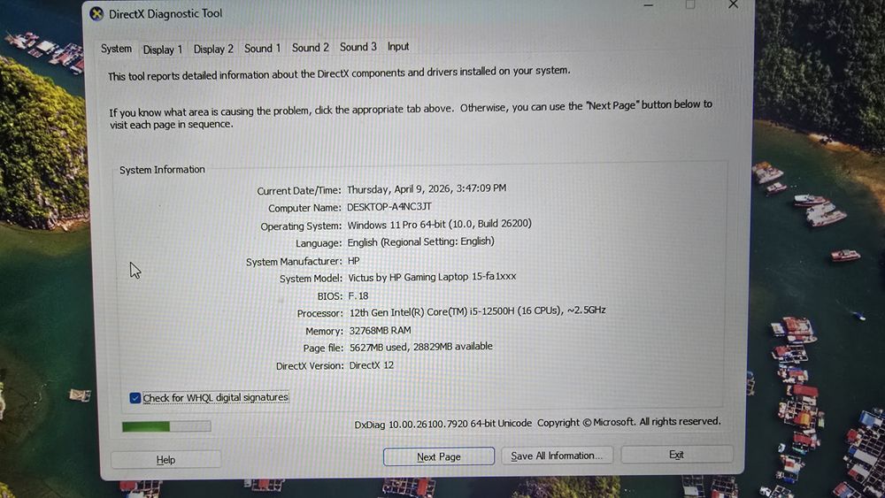 Laptop Gaming HP VICTUS 15-fa1033nn , I5 12500H, RTX4060 8GB, 32GB RAM