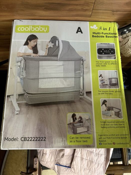 Детская приставная кроватка-колыбель Coolbaby 5 в 1