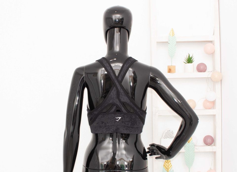 Gymshark оригинален дамски топ сив камофлаж спортен сутиен бюстие S