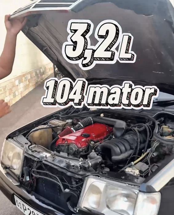 Mersedes w124  legenda 3,2 L 104 mator aybi yo’q minadigan tayyo
