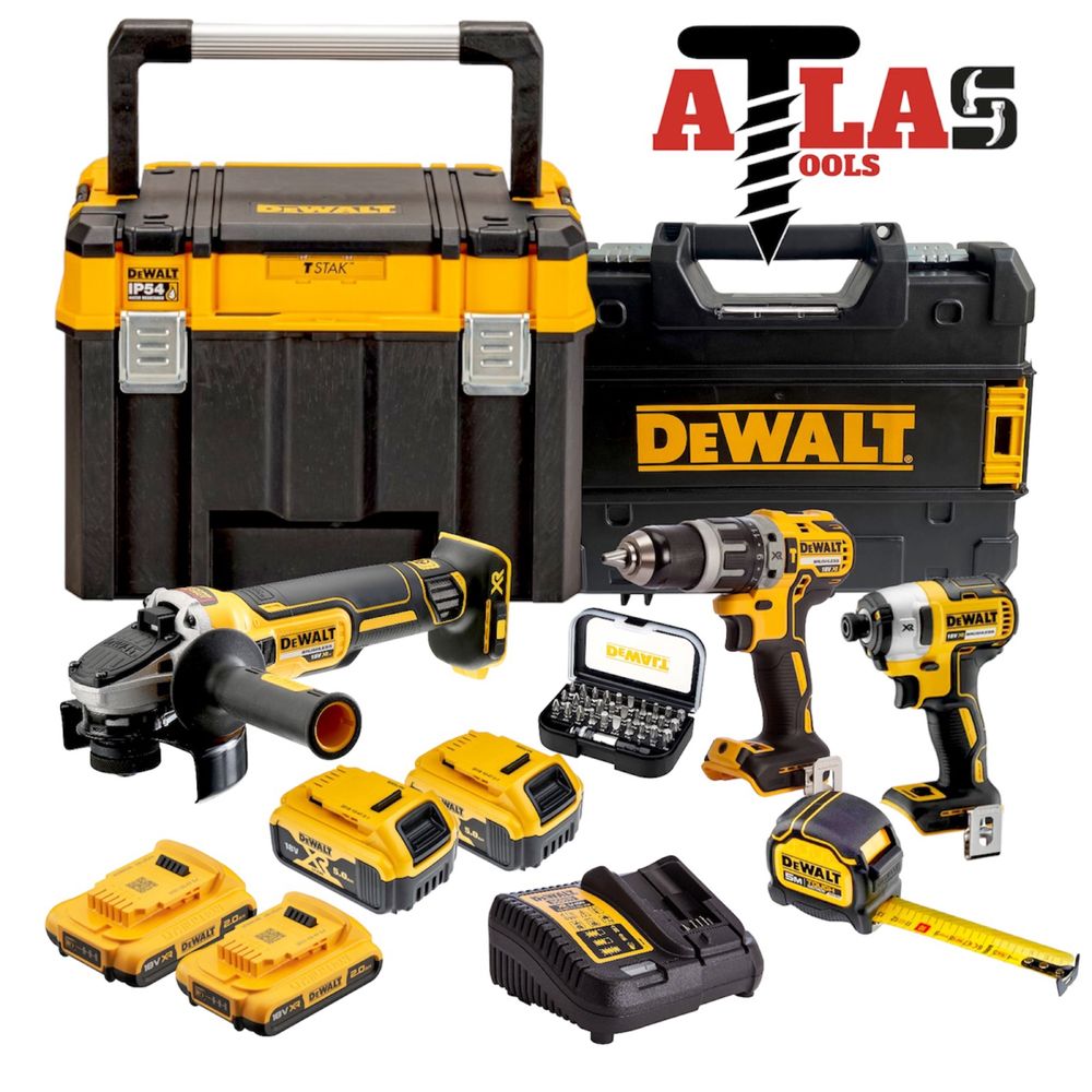DeWALT Комплект - Ъглошлайф , Винтоверт , Импакт 18V Brushless гр ...