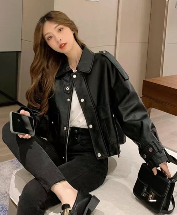 Кожаная куртка,женская