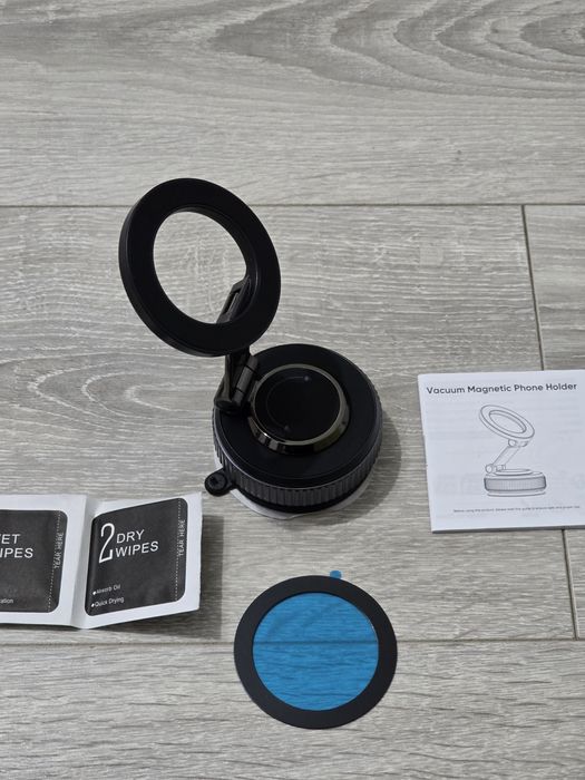 Suport telefon MagSafe rotativ 360° – negru, nou