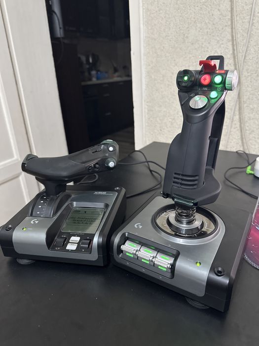 Logitech G X52 Pro Flight Control System - HOTAS + Throttle Control with LCD Display