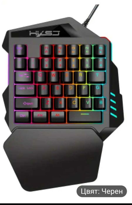 Гейминг клавиатура HXSJ, V100 с 35 клавиша, USB, черен