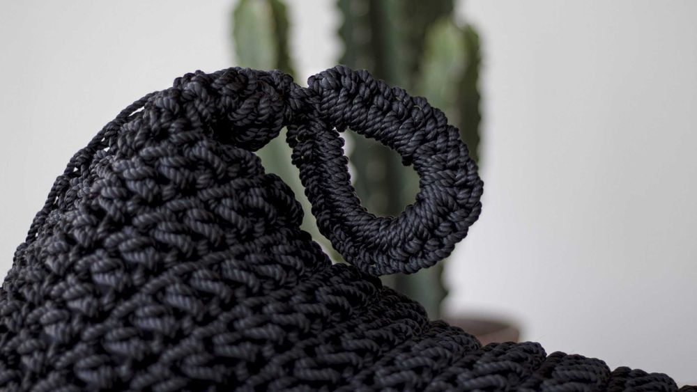 Пуф Макраме за плаж , бар , ресторант или градина