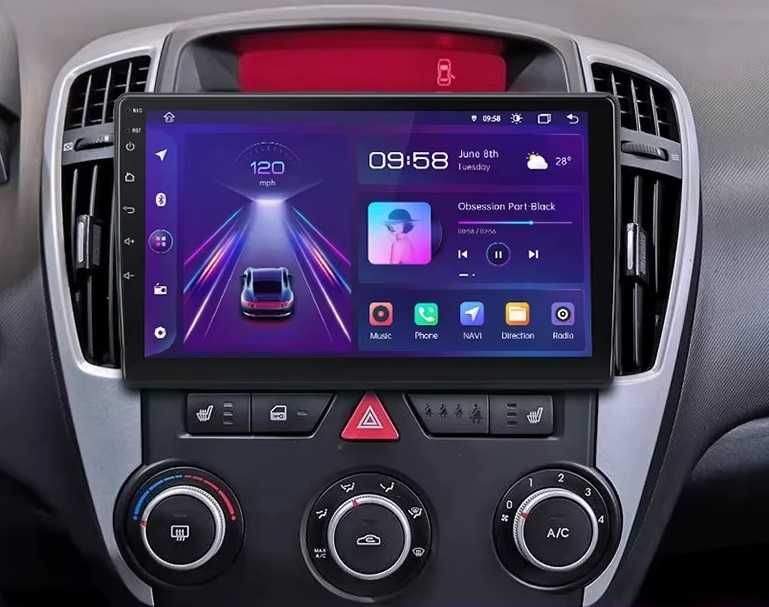 Мултимедия 9" за KIA CEED VENGA ANDROID 14 навигация CARPLAY GPS DSP