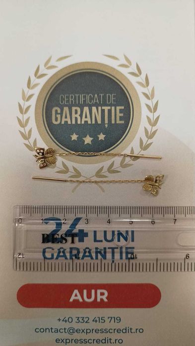(Ag24) Cercei aur 14K 1.56gr B45236.1- Garantie 2 ani!