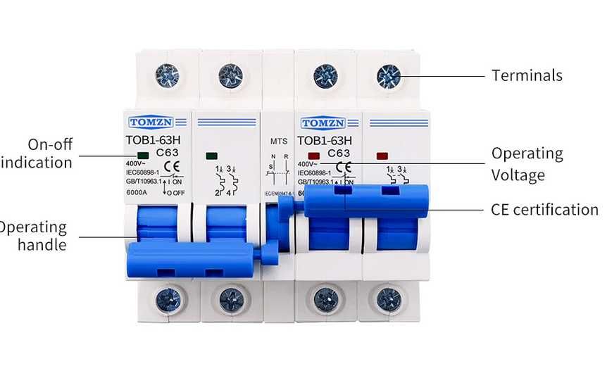MTS Manual Transfer Switch, comutator manual de transfer, 63A, NOU