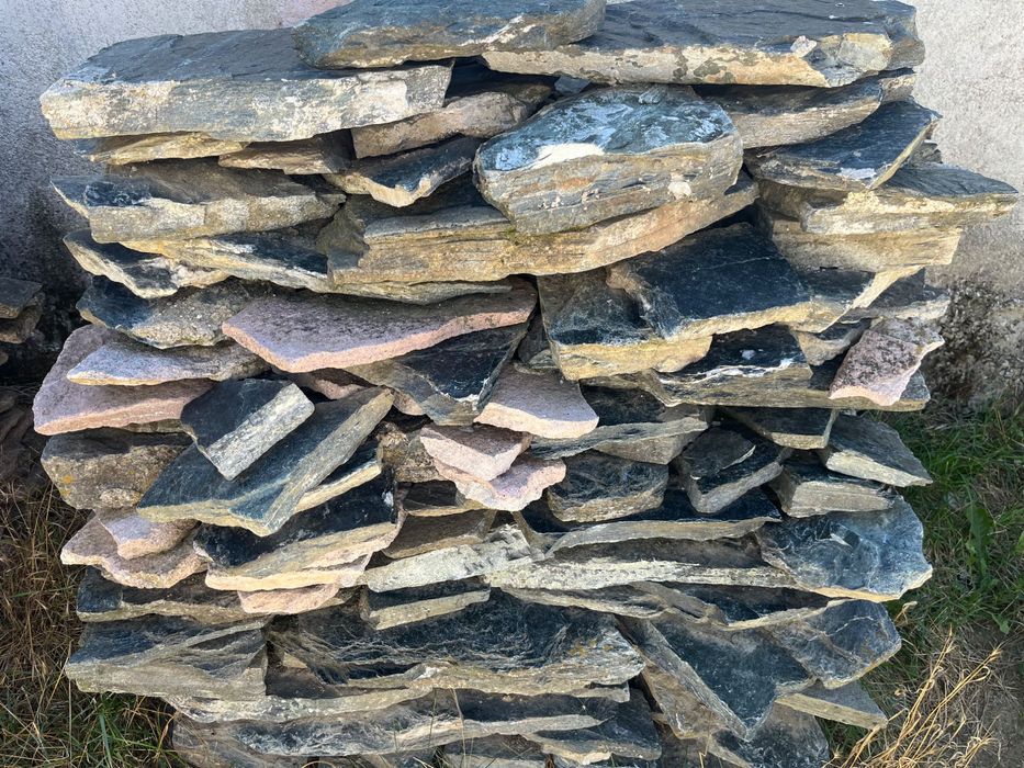 Плочки сив камък за двор и облицовка