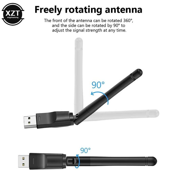 150Mbps MT7601 USB WiFi Адаптер антена безжична мрежова карта приемник