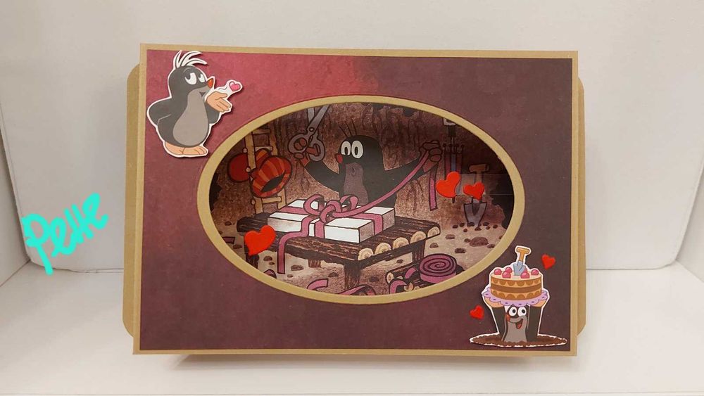 Интерактивни картички с Къртичето и други герои, 3D, ръчно изработени